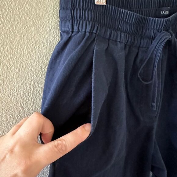 J Crew Linen Cotton Drawstring Pants Navy Size 0 - Picture 5 of 5